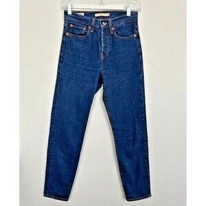 Levi's Wedgie Jeans Button Fly Medium Wash Blue High Rise Waist Size 25